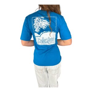 Columbus palm trees blue