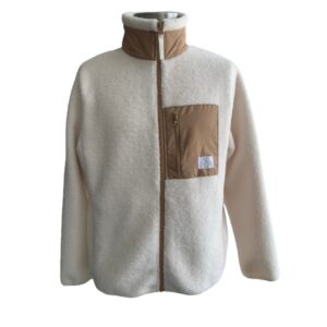 Columbus Sherpa Fleece -Beige, 100% recycled
