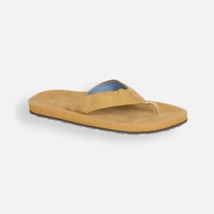 Oxbow leather-like flip-flops - coffee